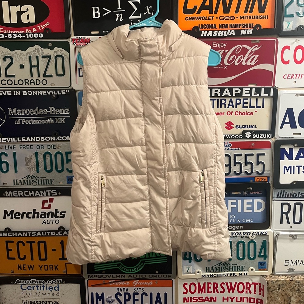 Banana Republic Solid Fur Vest- Anchorage Cream